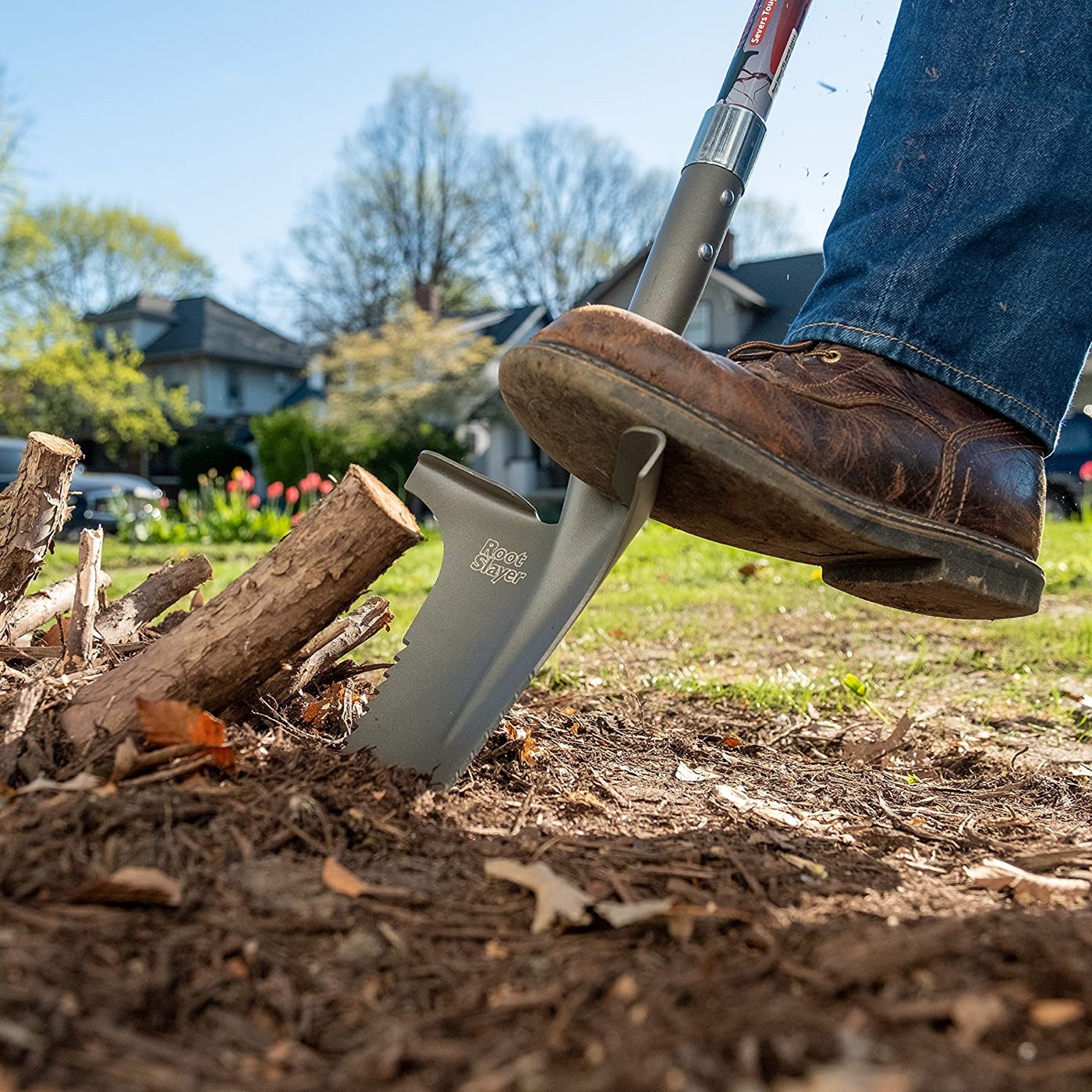 Crisp bed edging cut and set by hand.